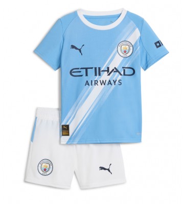 Manchester City Primera Equipación Niños 2025-26 Manga Corta (+ Pantalones cortos)